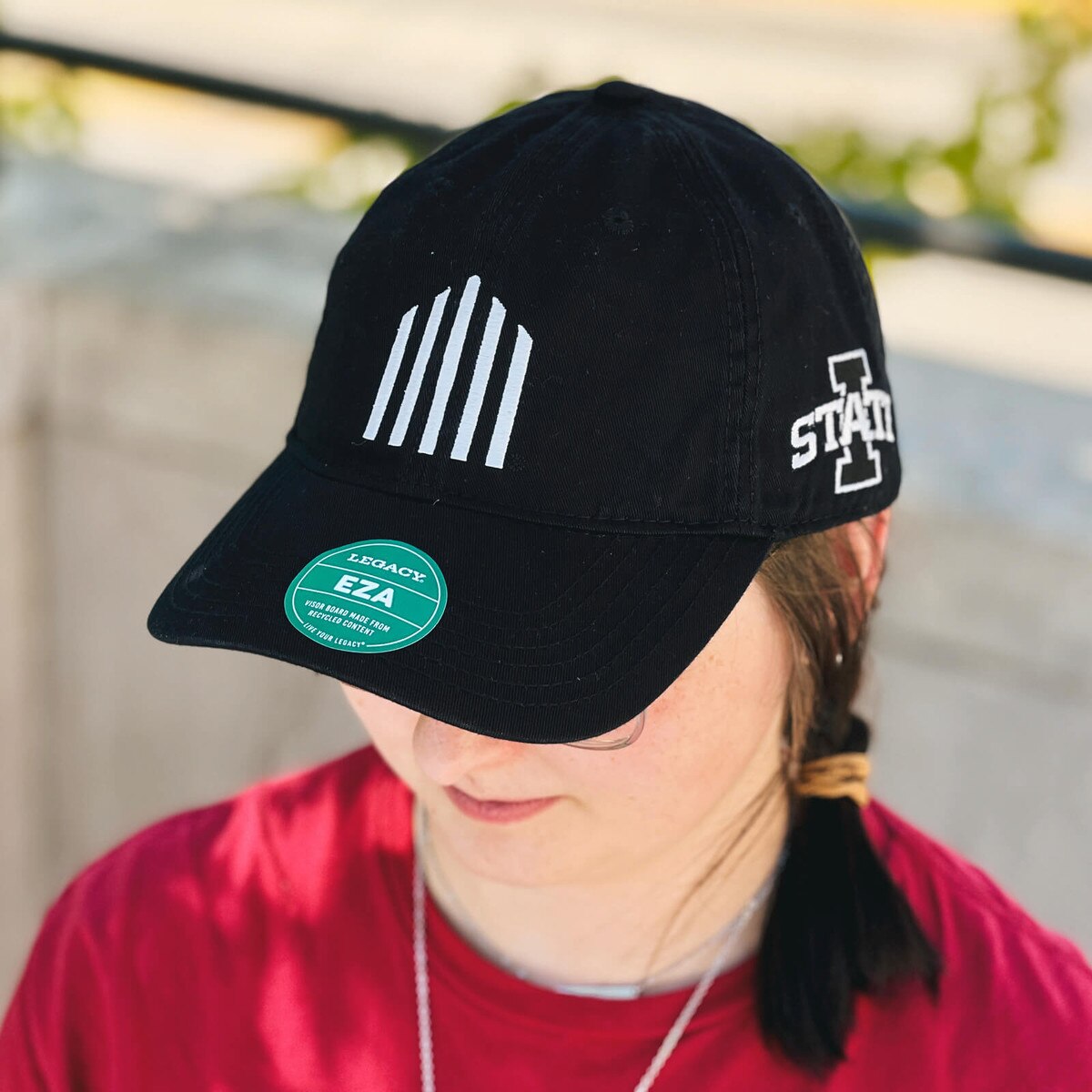 Legacy 5-Bar I-State Black Unstructured Hat